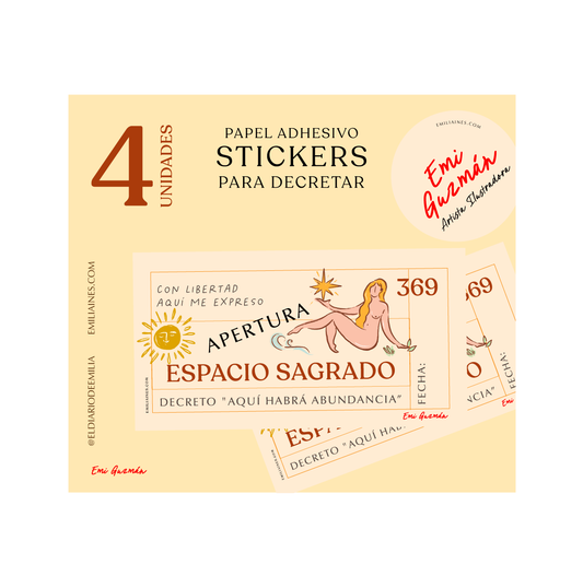 Set Sticker papel: Espacio Sagrado