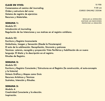 Curso: Guia de Journaling / 17 MARZO